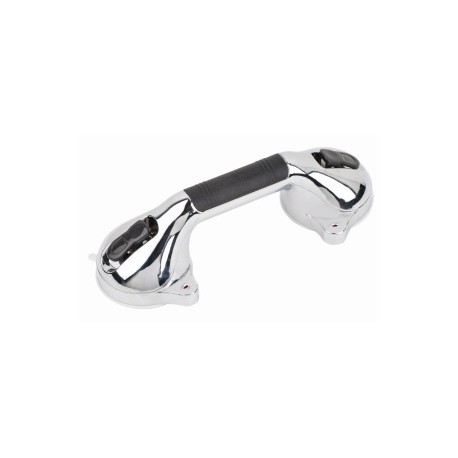 HealthSmart® Chrome Suction Cup Grab Bars with BactiX™ Antimicrobial