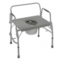 DMI® Extra Wide Heavy-Duty Drop-Arm Steel Commode