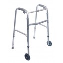 DMI® Single Release Folding Walkers w/ 5" Non-Swivel Wheels