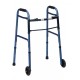 DMI® Two-Button Release Folding Walker w/ Wheels