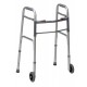 DMI® Two-Button Release Folding Walker w/ Wheels